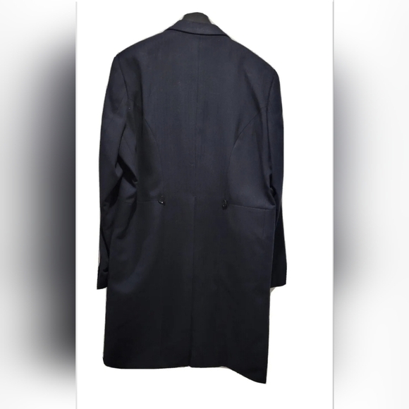 Dobell Navy Herringbone Morning Tailcoat SZ 46R - Picture 4 of 9